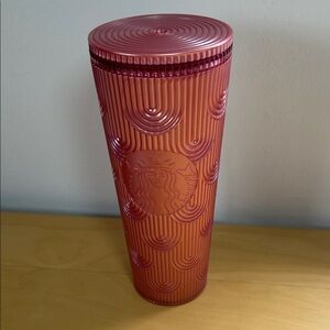 Starbucks Pink Shimmer Swirl Venti 24oz Mermaid Tumbler w/o Straw